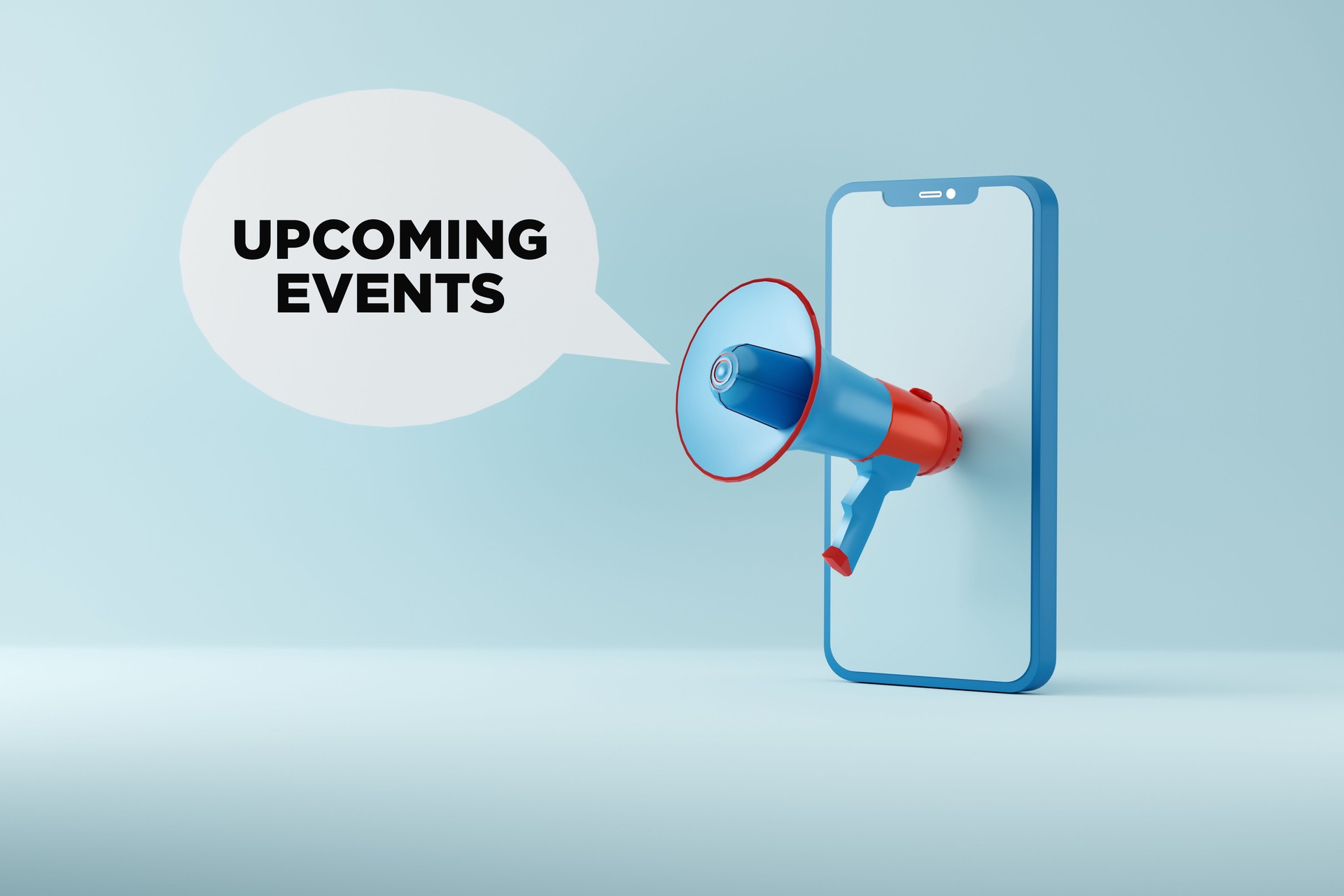 Upcoming event reminder and announcement concept.